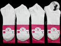 Set of 12 white thin ankle socks for women, size 7-11, by dealonlinenz, ideal for casual and everyday wear.