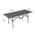ECOTREK 120 cm portable folding camping table for outdoor cooking and picnics, roll-up design for easy transport and setup.