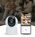 Wireless 3MP security surveillance camera from dealonline.co.nz, showing the camera with WiFi connectivity and sleek black design.