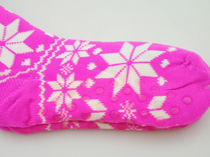 Four pairs of ladies thermal cosy socks with 4.7 tog rating from dealonline.co.nz, showing cozy, warm sock designs.