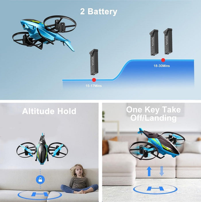 4DRC M3 helicopter drone with HD camera, black remote-controlled quadcopter for aerial photography and outdoor fun