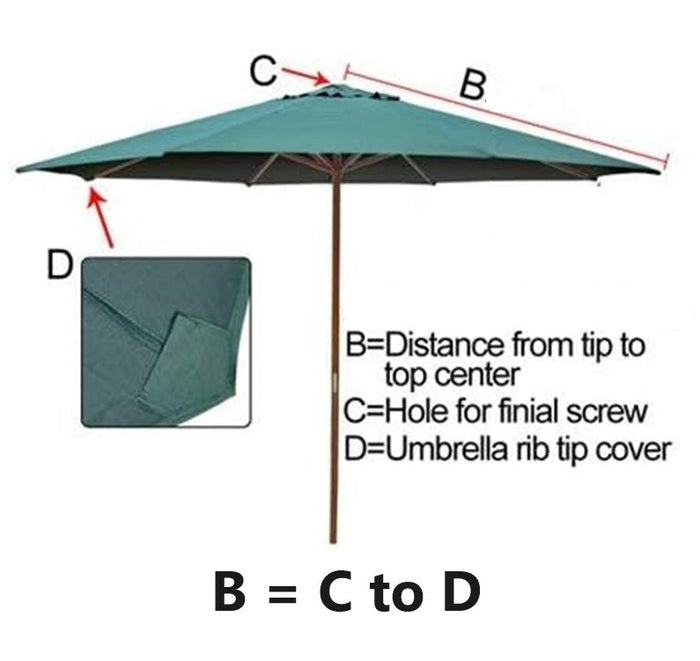 Dealonline.nz round garden umbrella cover in five colors, designed for 3M/8-arm parasol replacement cloth, durable outdoor fabric