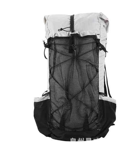Green 70L Oxford hiking backpack by Mead's Supply & Equipment, large capacity water-resistant travel pack for camping and outdoor adventures.