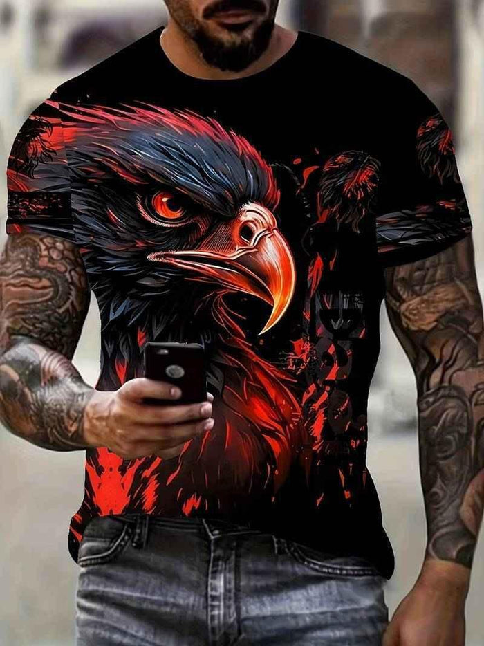 Stylish 3Sixty5 Apex Eagle men's statement T-shirt, blue tops with eagle graphic, casual fit for everyday wear