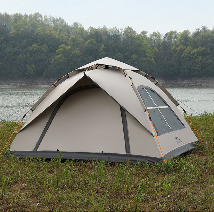 Large ECOTREK waterproof camping tent with automatic pop-up design, ideal for outdoor camping and easy setup.