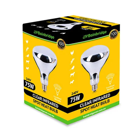 BAINBRIDGE INFRARED RED SPOT BULB CLEAR 75W