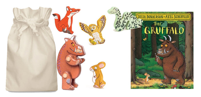Bajo Gruffalo Story Sack with Bajo Gruffalo and Friends - Little Whispers