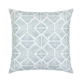 Light blue damask outdoor pillow for coastal-inspired outdoor design