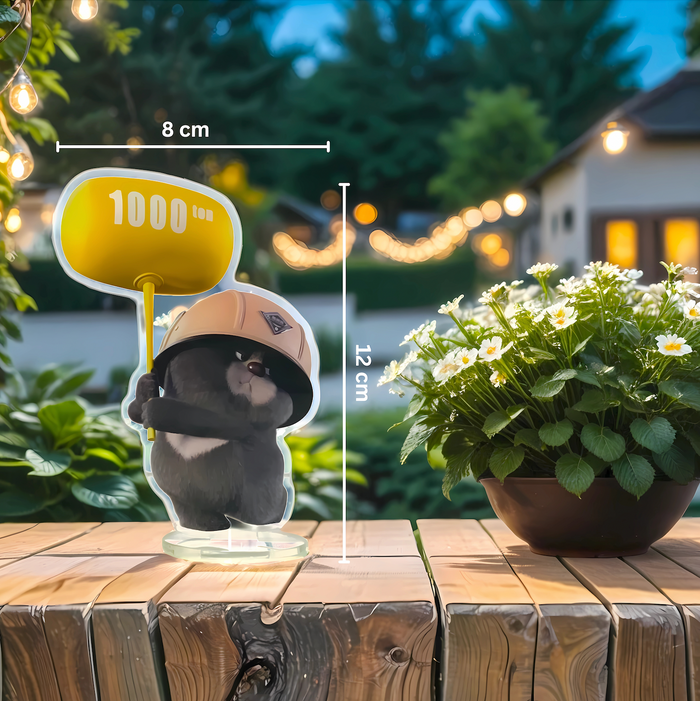 Bamboo Panda & Dundun Bear Acrylic Stand Figure | Desktop Standing Ornaments