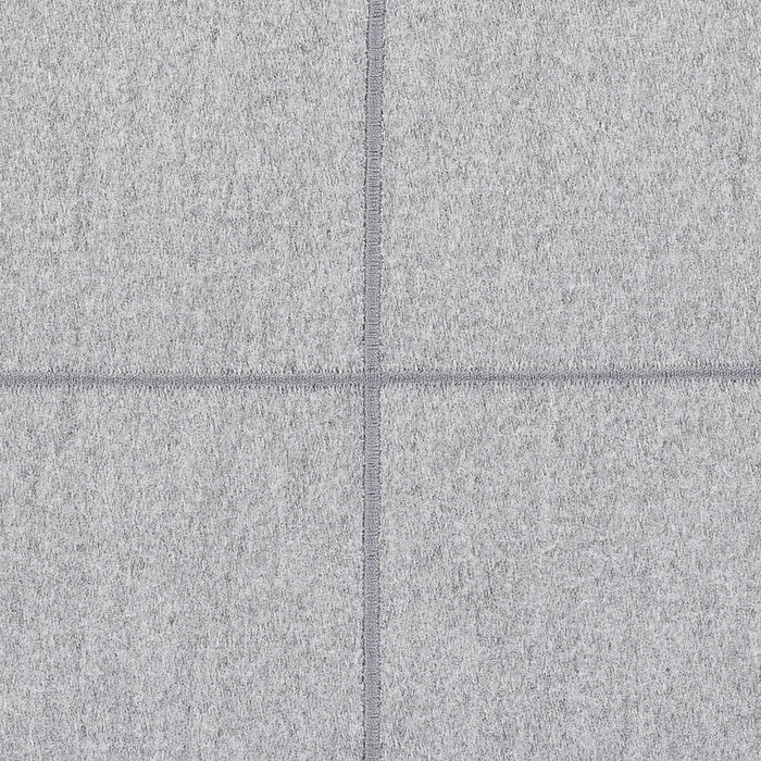 Detail image of Gray outdoor pillow with subtle texture for versatile outdoor styling