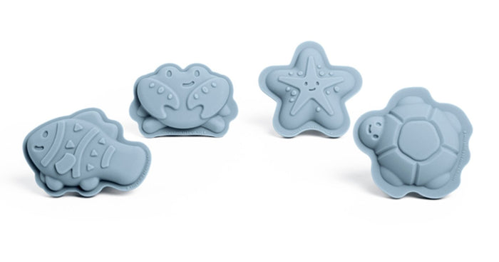 Bigjigs Silicone Sand Moulds Dove Grey - Little Whispers