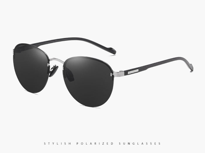 Dealonlinenz black polarized sunglasses with anti-blue ray hydrophobic lenses, stylish design, and UV protection.