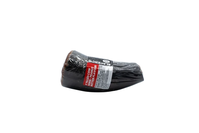 BLACKDOG COW HORN 5" PEANUT BUTTER FILLED
