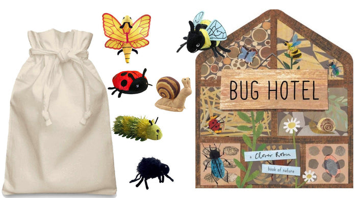 Bug Hotel Story Sack with Puppet Company Finger Puppets
