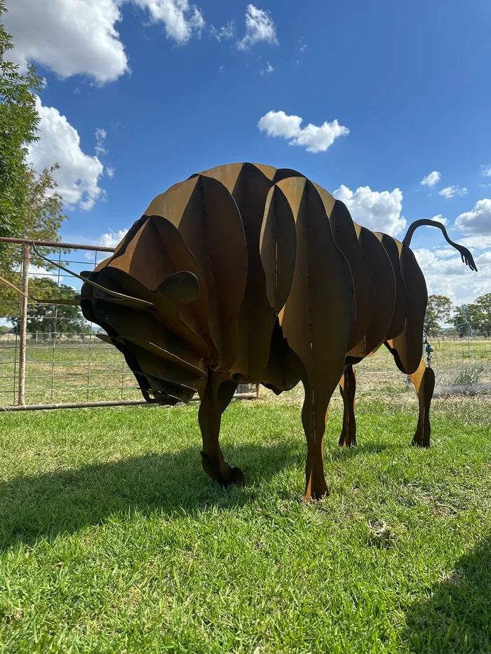 BULL METAL SCULPTURE - SMALL