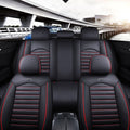 Set of premium faux leather car seat covers for 5-seater, including front and rear cushions, in a full set by dealonline.co.nz