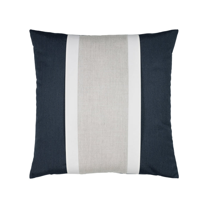 Pillow made from Soft silver-toned solid outdoor-safe woven fabric