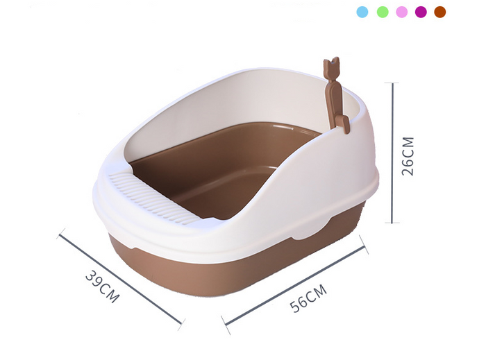 Cat litter tray with scoop from dealonlinenz, featuring a spacious design for easy cleaning and maintenance.