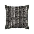Black outdoor pillow with geometric diamond pattern, lumbar size for sleek outdoor styling