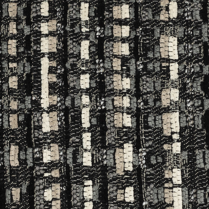 Swatch image of Black outdoor pillow with geometric diamond pattern, lumbar size for sleek outdoor styling