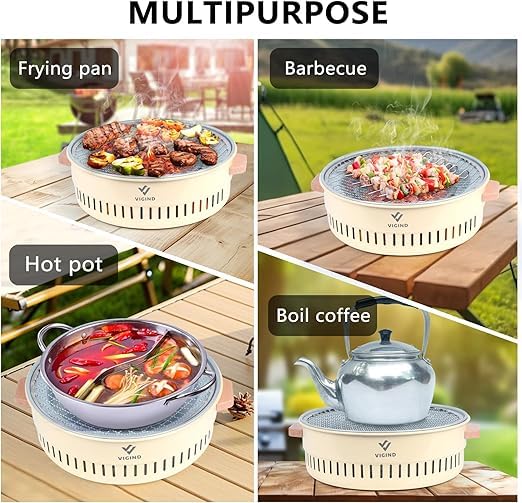 Portable charcoal barbecue grill from dealonline.co.nz, ideal for outdoor cooking and home parties, compact and easy to carry.