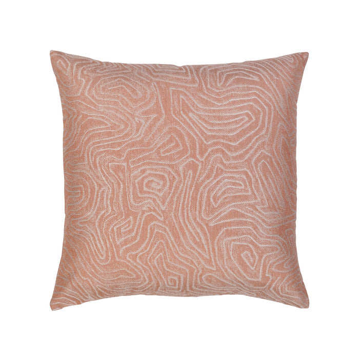 Pillow made from Chari Spice – outdoor-safe woven fabric by Elaine Smith, ideal for high-end commercial and residential applications.
