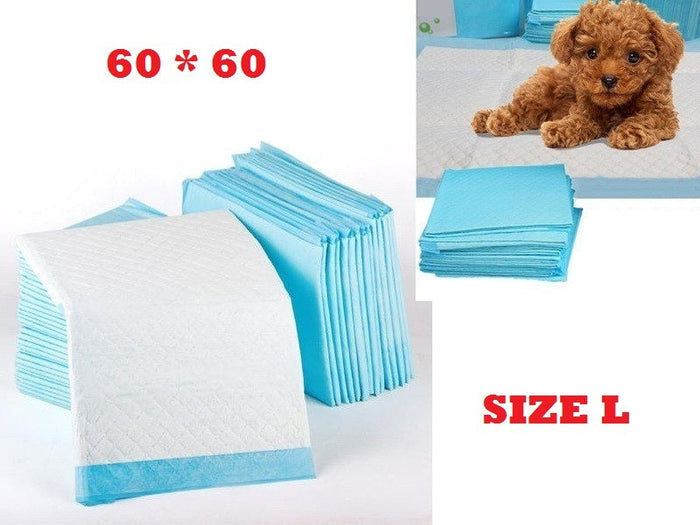 Large dealonlinenz puppy training pads, 60x60cm, set of 40, absorbent dog training pads for puppies and pets.