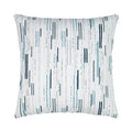 Light blue outdoor pillow with vertical stripe pattern, 22inch square size for airy outdoor design
