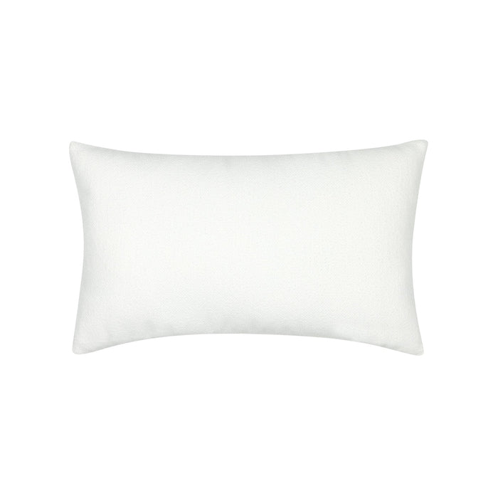 Back image of White outdoor pillow with smooth texture, lumbar size for minimalist outdoor styling by Elaine Smith