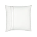 White outdoor pillow with smooth texture, square size for minimalist outdoor styling by Elaine Smith