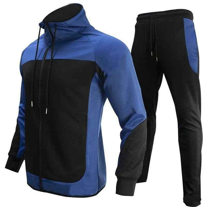 Black Contrast Sweatshirt Set for Men by Stylish 3Sixty5, featuring a matching sweatshirt and joggers in a casual outfit.
