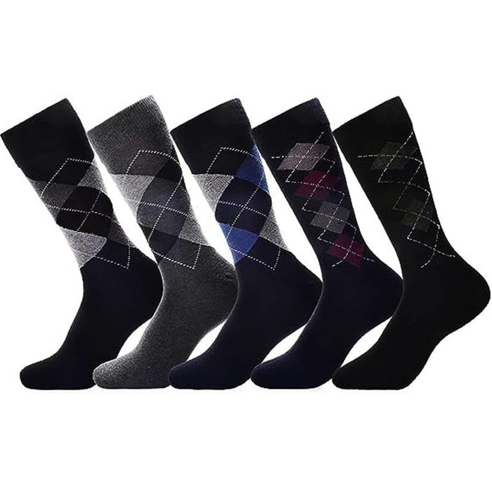 Set of 12 patterned crew socks from dealonlinenz by dealonline.co.nz, featuring colorful, varied designs for casual wear.