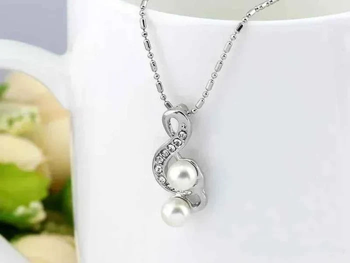 Danbi Pearl Jewelry Set for Women featuring elegant pearl necklace and earrings from Stylish 3Sixty5.