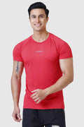 Red Dash T-shirt by Fuaark NZ, casual men's T-shirt with a bold graphic design, shown on a white background.