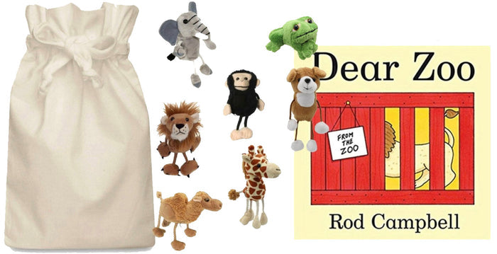 Dear Zoo Story Sack with Puppet Company Finger Puppets
