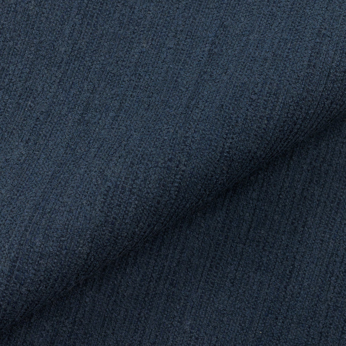 Close shot texture image of Solid indigo outdoor safe performance fabric with plush woven finish - Deluxe Indigo by Elaine Smith