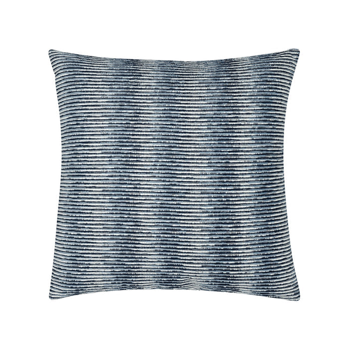 Indigo small ombre striped chenille pillow square size for contemporary indoor and outdoor decor