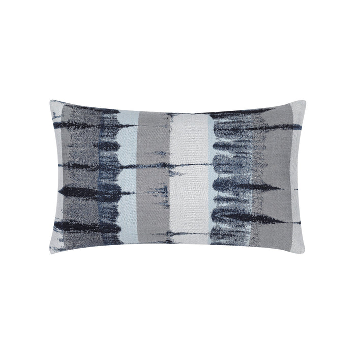 Blue and gray ombre pillow lumbar size for sophisticated indoor and outdoor decor