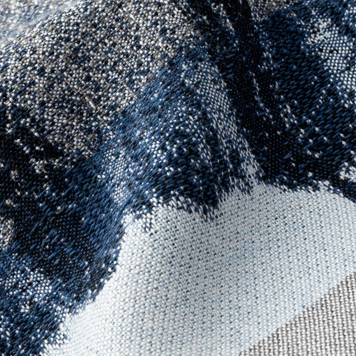 Close-up of blue and white checkered fabric