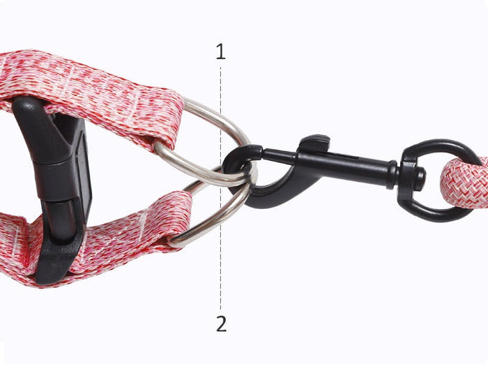 Dealonlinenz dog harness and leash set showing a comfortable pet harness with matching traction rope for puppies.