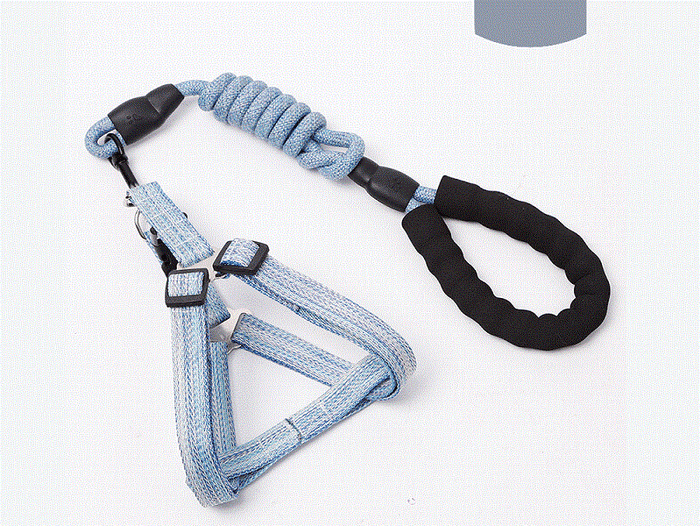 Dog harness and leash set from dealonline.co.nz, pet harness with traction rope for puppies, adjustable and comfortable fit.