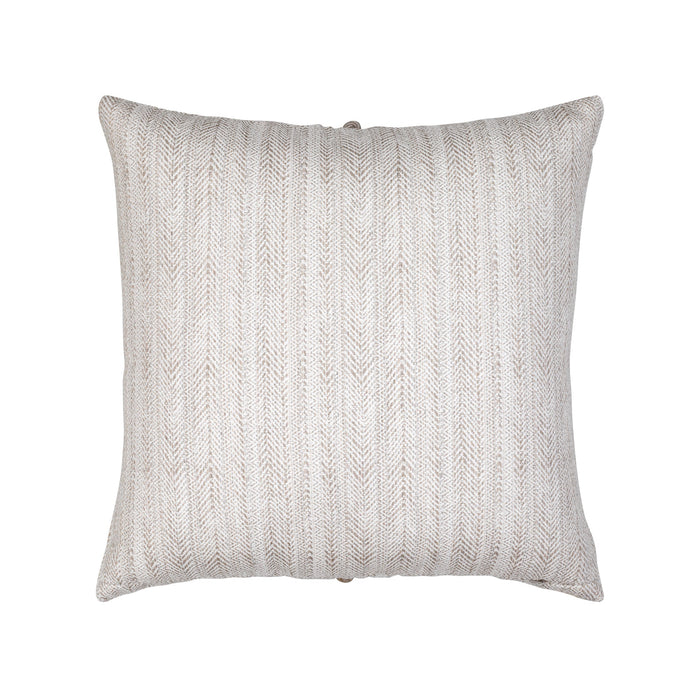 Back image of Taupe outdoor pillow with stripe pattern, square size for transitional outdoor decor