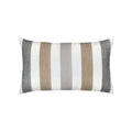 Neutral striped pillow, lumbar size for outdoor décor