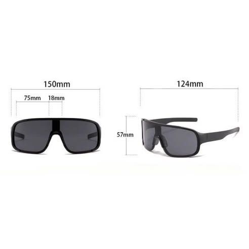 ECOTREK cycling sunglasses with UV protection, windproof outdoor sports glasses featuring sleek black frames and tinted lenses.
