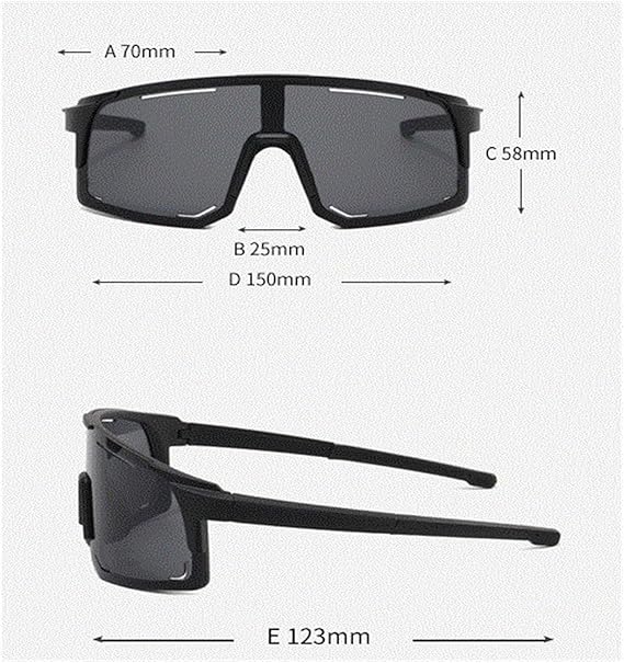 ECOTREK fashion cycling sunglasses with windproof design, outdoor sports glasses for men and women, black frame and tinted lenses