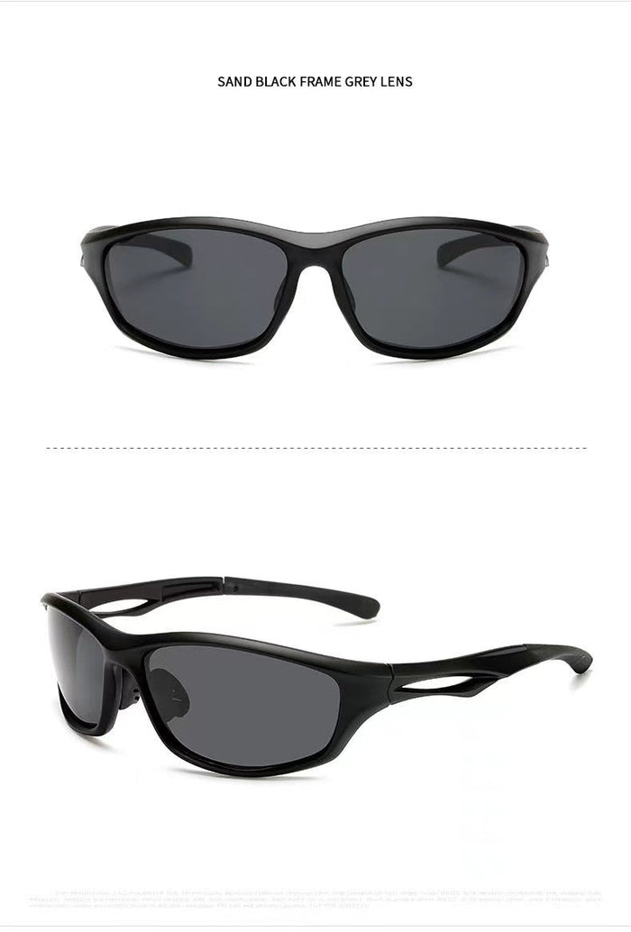 ECOTREK Sports Polarised Sunglasses in silver, lightweight outdoor shades for running, cycling, and driving, with UV protection