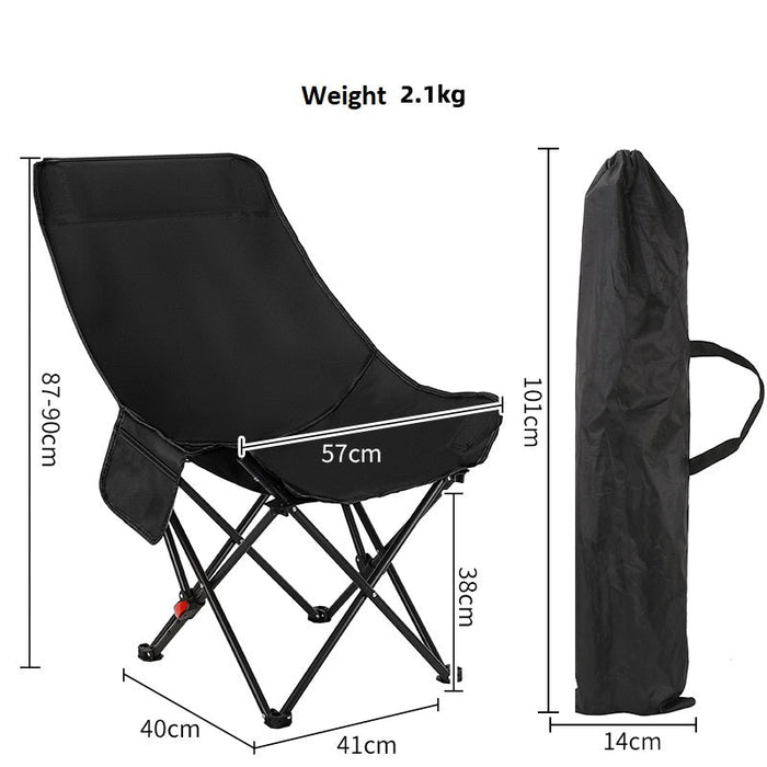 ECOTREK three-position portable outdoor chair with foldable design, featuring a padded seat and backrest for outdoor comfort