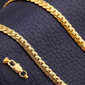 Stylish 3Sixty5 Edge-Bold 18K gold-plated chain necklace with chunky design and polished finish on a white background.