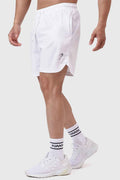 Fuaark Nz Edge Shorts for Men in stylish white athletic shorts, featuring a comfortable fit and modern design.