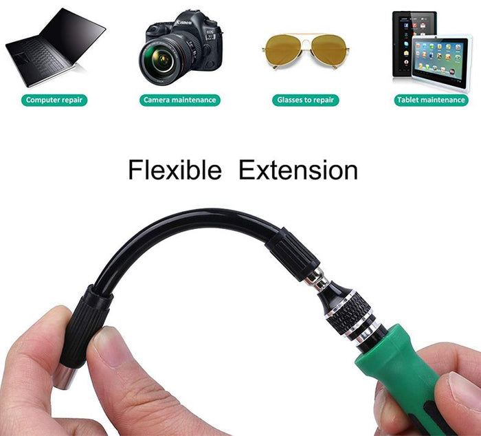 Elecall 45-in-1 mini precision screwdriver set with multiple interchangeable bits for electronics and small repairs.